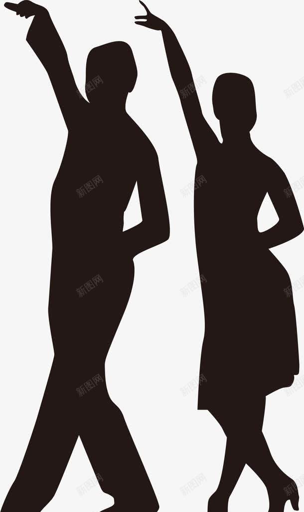 黑色卡通手绘拉丁舞剪影png免抠素材_新图网 https://ixintu.com 人物跳舞 剪影 卡通跳舞 手绘 拉丁舞剪影 时尚 舞会 跳舞剪影