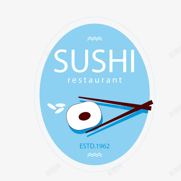 蓝色椭圆速食餐馆标签矢量图ai免抠素材_新图网 https://ixintu.com 标签 椭圆 白色 英文 蓝色 速食 餐馆 餐馆标签 矢量图