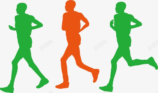 跑步运动人物片png免抠素材_新图网 https://ixintu.com 剪影 素材 运动