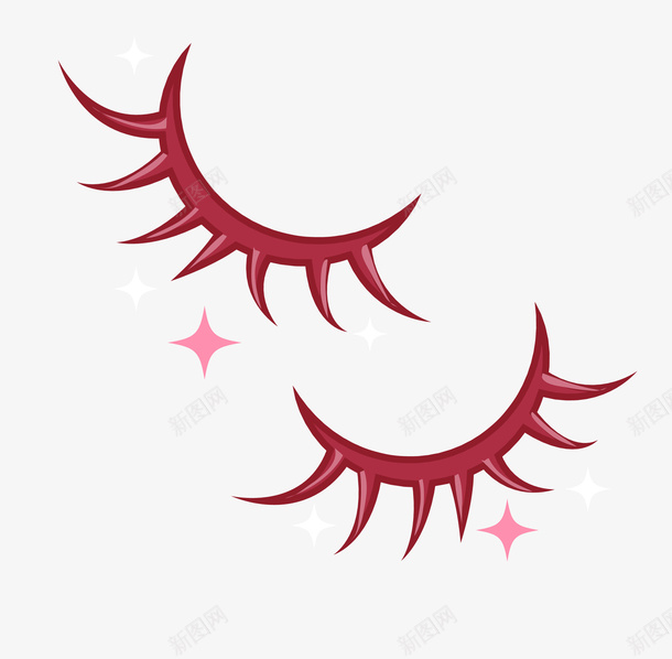 眼捷毛矢量图eps免抠素材_新图网 https://ixintu.com 手绘 眼捷毛 睫毛 睫毛装饰图 粉色睫毛 装饰品 矢量图