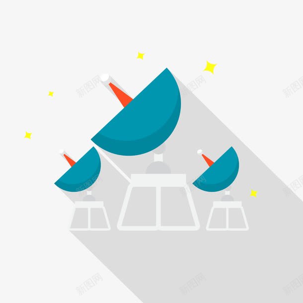 信号塔矢量图ai免抠素材_新图网 https://ixintu.com 信号塔 扁平 蓝色 矢量图