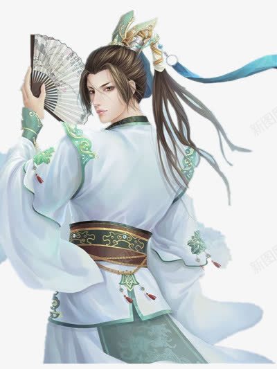 古风持扇帅气男子png免抠素材_新图网 https://ixintu.com 古风 帅气 持扇 男子