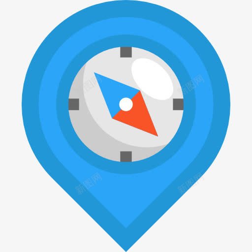罗盘图标png_新图网 https://ixintu.com 位置 占位符 地图和位置 基数点 定位 指南针 方向 箭