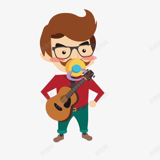 创意卡通音乐人矢量图ai免抠素材_新图网 https://ixintu.com 人物设计 儿童节 大龄儿童 小朋友音乐 演奏 矢量图 音乐人