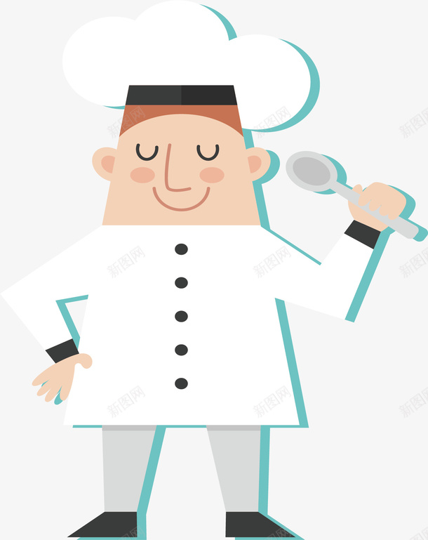 闭目养神的厨师矢量图eps免抠素材_新图网 https://ixintu.com foodie 品尝美食 大美食家 矢量图 矢量素材 美食家 评委