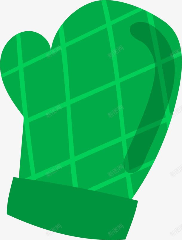 卡通绿色烧烤手套png免抠素材_新图网 https://ixintu.com BBQ 烧烤手套 矢量图案 绿色 食物 餐饮