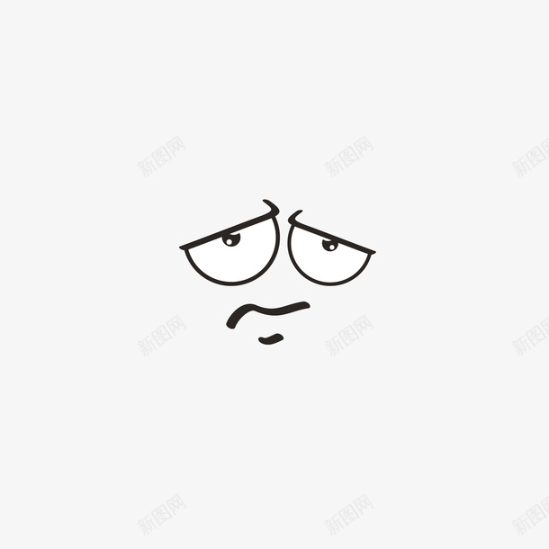 郁闷黑色卡通表情矢量图图标eps_新图网 https://ixintu.com 卡通 卡通线条 卡通表情 可爱表情 表情 郁闷 黑色 黑色线条 矢量图