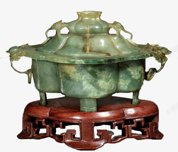 玉雕装饰png免抠素材_新图网 https://ixintu.com 中国风 产品实物 厨具 家用碗 玉雕 茶杯