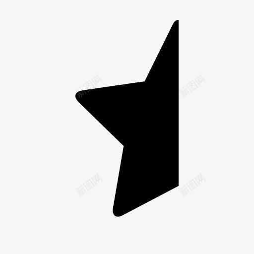 半实心五角星图标png_新图网 https://ixintu.com star 星星 星级
