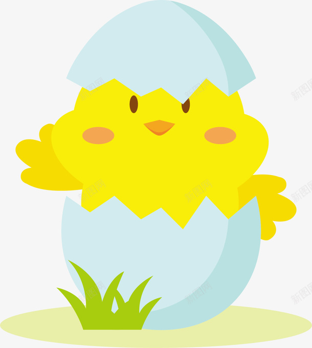 卡通复活节蛋壳小鸡png免抠素材_新图网 https://ixintu.com Easter Happy 卡通小鸡 复活节 复活节彩蛋 复活节快乐 复活节蛋壳 黄色小鸡