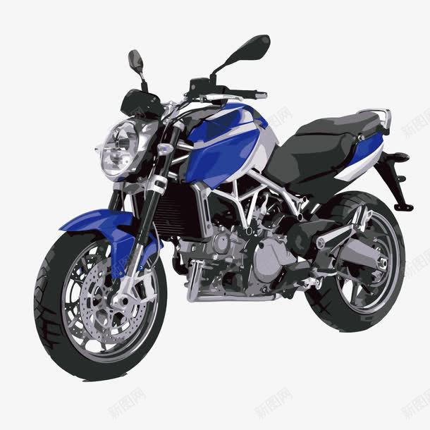 蓝色摩托车赛车矢量图ai免抠素材_新图网 https://ixintu.com 摩托车 蓝色 赛车 矢量图