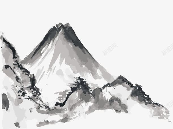 水墨山峰png免抠素材_新图网 https://ixintu.com 姘村 灞卞嘲 灞遍 鏍戞湪