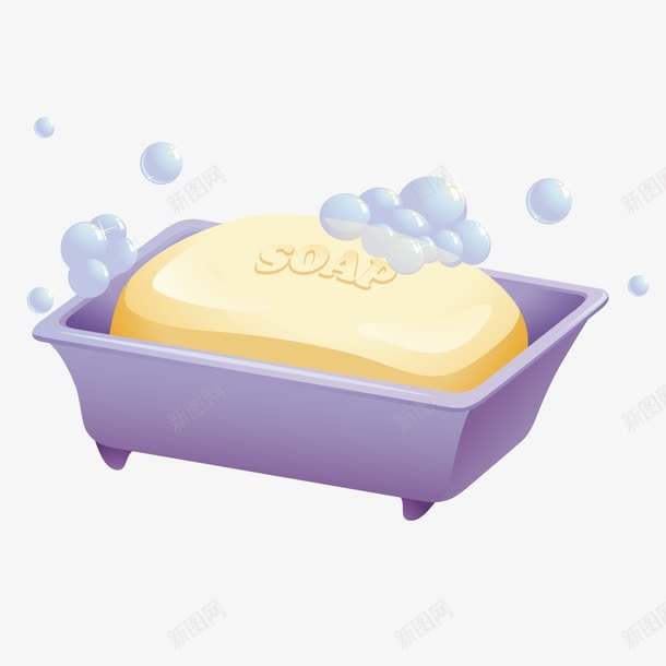 可爱卡通香皂png免抠素材_新图网 https://ixintu.com 卡通 可爱 沐浴 香皂