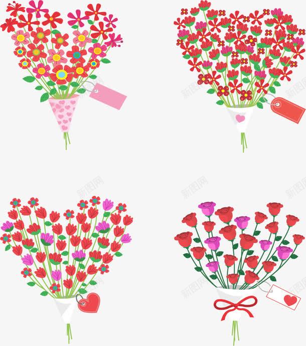 花店情人节花束png免抠素材_新图网 https://ixintu.com 情人节 情人节花束 玫瑰花束 花店 鲜花花束