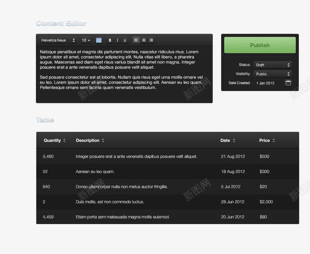 黑色界面png免抠素材_新图网 https://ixintu.com UI 按钮 界面 网页 黑色