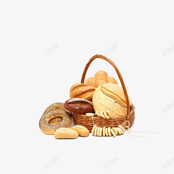 一篮子面包png免抠素材_新图网 https://ixintu.com 蛋糕 面包 食物