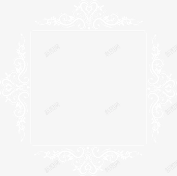 白色清新花边边框纹理png免抠素材_新图网 https://ixintu.com 免抠PNG 清新 白色 花边 边框纹理
