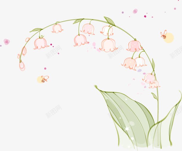 卡通手绘唯美白色小花叶子png免抠素材_新图网 https://ixintu.com 卡通 叶子 唯美 小花 手绘 白色