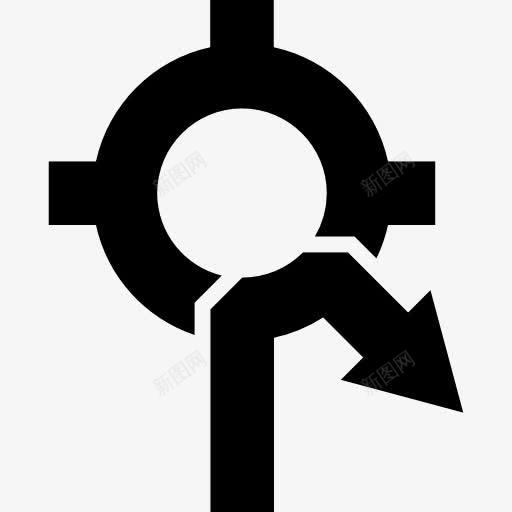 把路点图标png_新图网 https://ixintu.com 分叉路 圆形 圈 点 路 转弯 转折点 运输 道路 道路图标