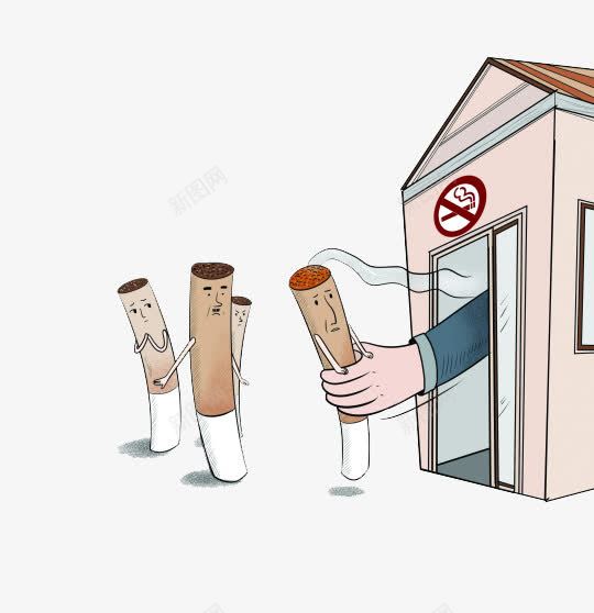 赶出屋外的燃烧的烟头png免抠素材_新图网 https://ixintu.com 危害 吸烟 戒烟 满地 烟头 燃烧的烟头
