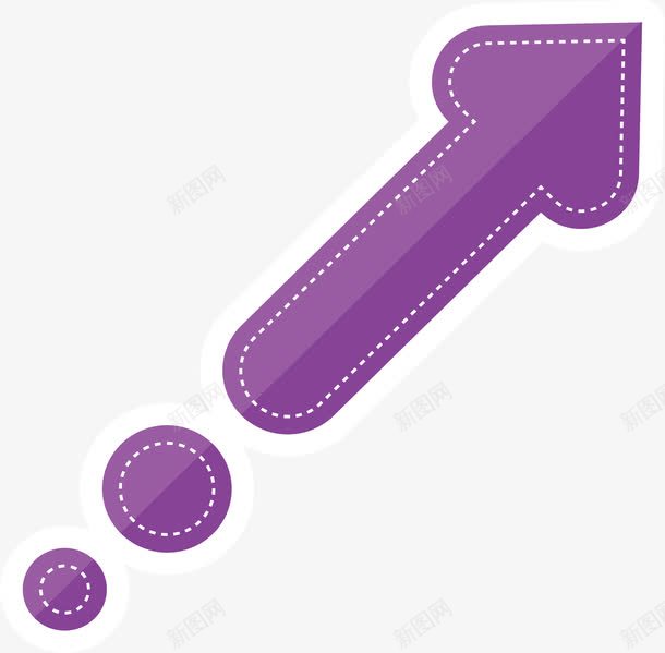 斜上右紫色箭头png免抠素材_新图网 https://ixintu.com 斜上 斜上向右 斜上箭头 矢量png 箭头 紫色箭头