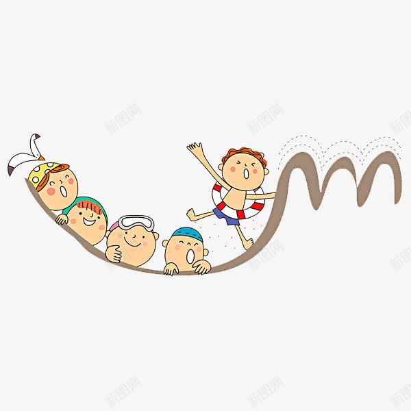 带着泳圈的男孩png免抠素材_新图网 https://ixintu.com 卡通 可爱的 小孩 手绘 海鸥 游泳人 游泳圈 简笔