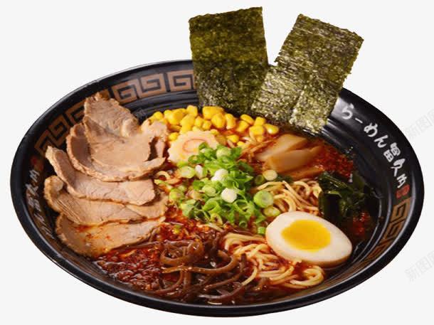 一碗蛋蛋面png免抠素材_新图网 https://ixintu.com 叉烧肉 紫菜面 肉 面条 鸡