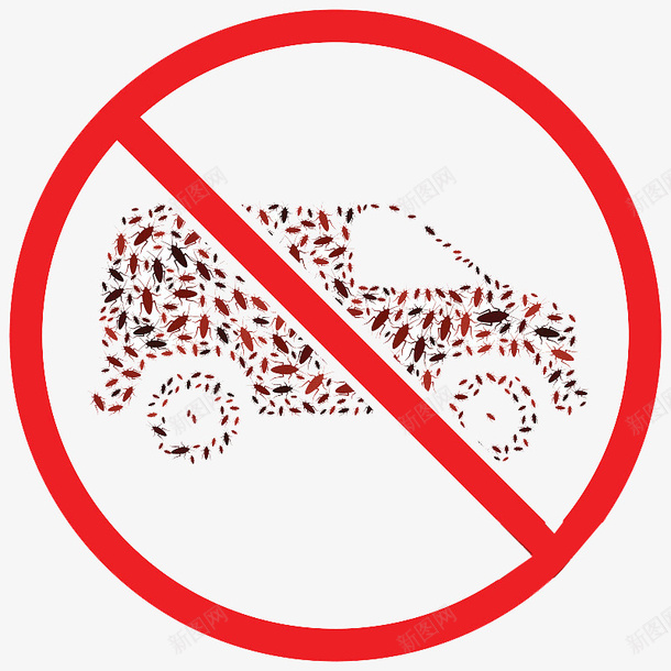 红色的汽车的标志psd免抠素材_新图网 https://ixintu.com 印刷 商业用途 平面宣传 扫尘 汽车 禁止停车 红色 设计