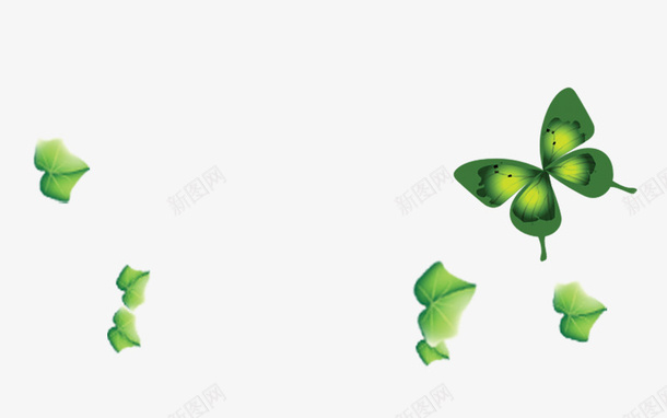 春天清新树叶蝴蝶psd免抠素材_新图网 https://ixintu.com 春天 树叶 清新 蝴蝶