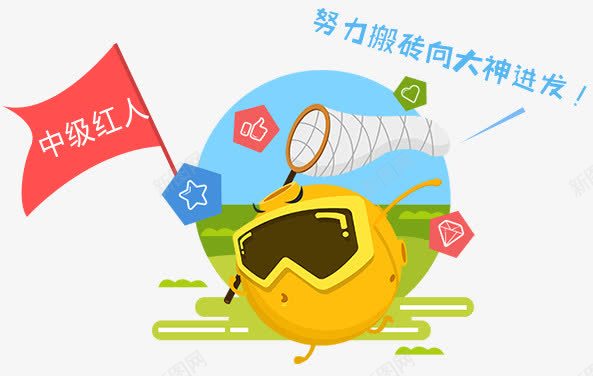h5中级红人小怪png免抠素材_新图网 https://ixintu.com h5素材 卡通人物 暴走漫画