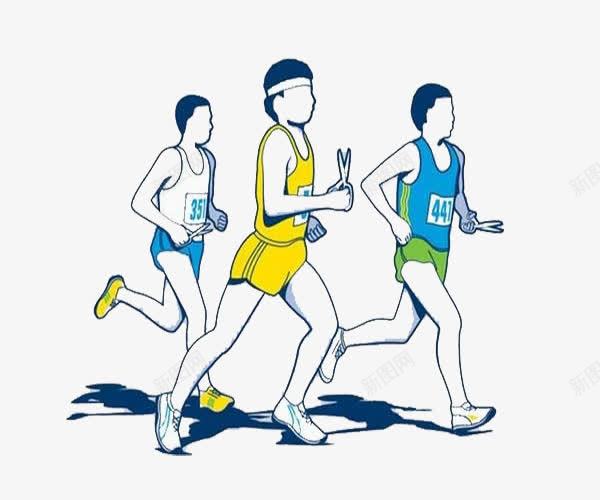 简约马拉松插画png免抠素材_新图网 https://ixintu.com 卡通 插画 简约 马拉松