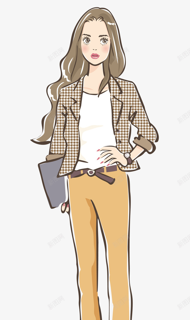 女青年白领矢量图ai免抠素材_新图网 https://ixintu.com 免抠PNG 商务 女白领 女青年 青年 矢量图