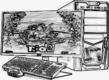 素描画电脑键盘主机png免抠素材_新图网 https://ixintu.com 主机 电脑 素描 键盘
