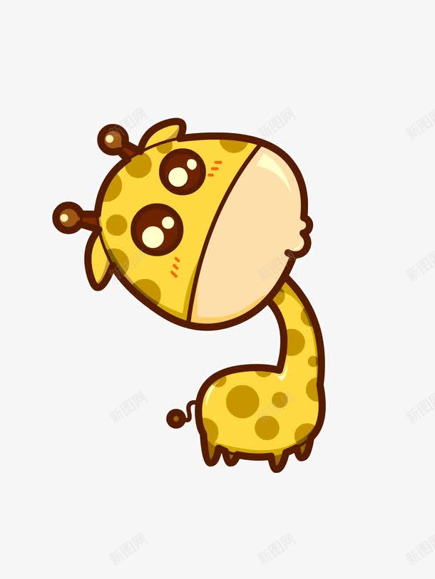 长颈鹿长脖子可爱动物png免抠素材_新图网 https://ixintu.com 动物 可爱 长脖子 长颈鹿