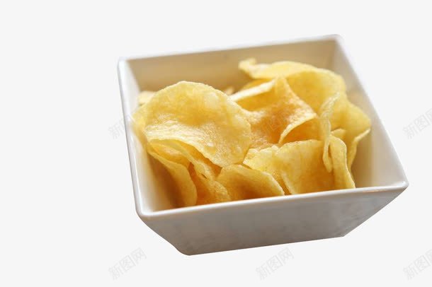 白色房碗了的薯片png免抠素材_新图网 https://ixintu.com 吃的 土豆 垃圾食品 油炸 脆脆的 薯条 薯片 薯饼 零食 食品 马铃薯
