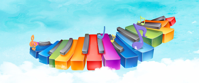 卡通音乐背景psd设计背景_新图网 https://ixintu.com 儿童 卡通 手绘 早教 海报banner 童趣 钢琴 音乐