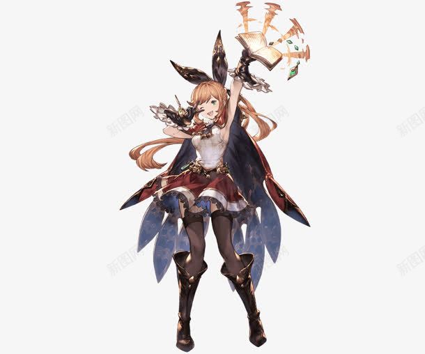 手绘魔法书女孩png免抠素材_新图网 https://ixintu.com 女孩 手绘 魔法书