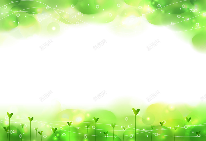 手绘绿色幼苗背景psd设计背景_新图网 https://ixintu.com 卡通 发芽 圆圈 幼苗 手绘 水彩 童趣 线条 绿色
