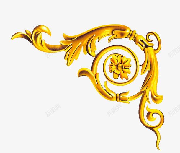 中国古代传统雕刻花纹png免抠素材_新图网 https://ixintu.com PNG 传统花纹 古代花纹 金色 雕刻花纹