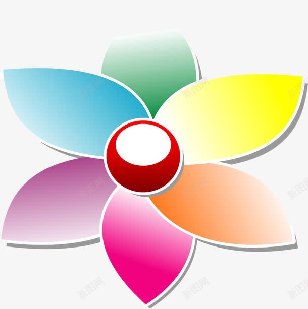 几何彩色拼装花瓣png免抠素材_新图网 https://ixintu.com 几何 彩色 花瓣 装饰图案