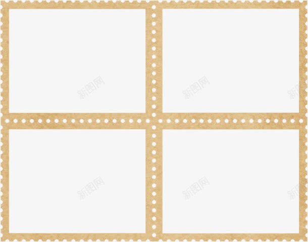 田字形邮票标签png免抠素材_新图网 https://ixintu.com 标签 田字 邮票