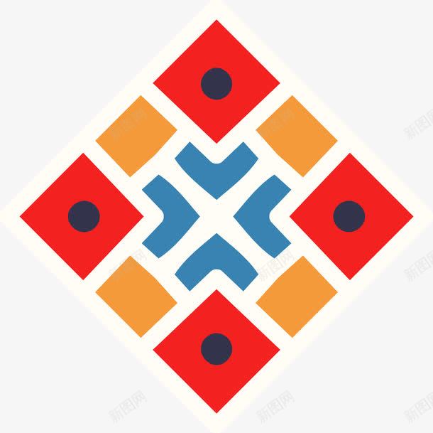 简约彩色传统图案png免抠素材_新图网 https://ixintu.com 传统 彩色 民族风 矢量图案 简约 装饰图案