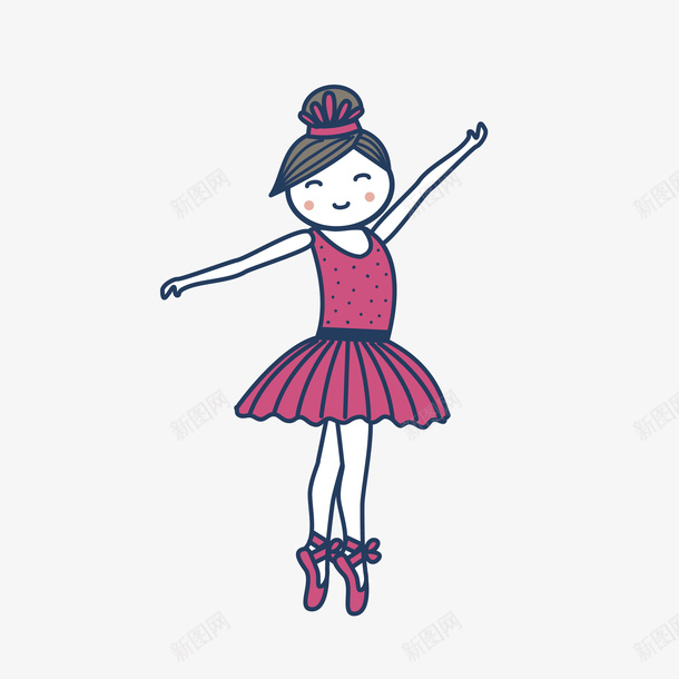 手绘舞蹈女孩矢量图ai免抠素材_新图网 https://ixintu.com 手绘 手绘的 手绘舞蹈女孩 矢量的 舞蹈女孩 矢量图