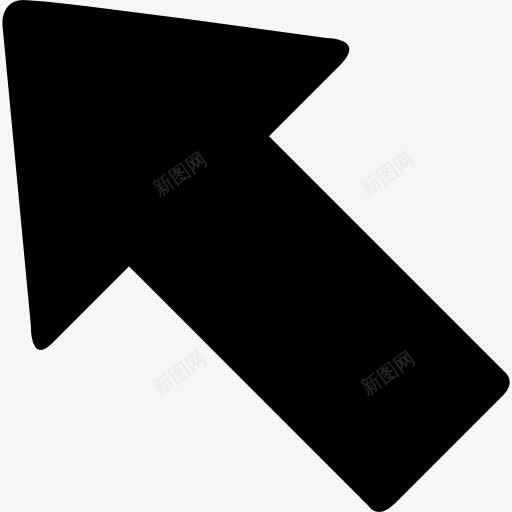 箭头指向左上方图标png_新图网 https://ixintu.com 左转 方向 点 箭头 顶