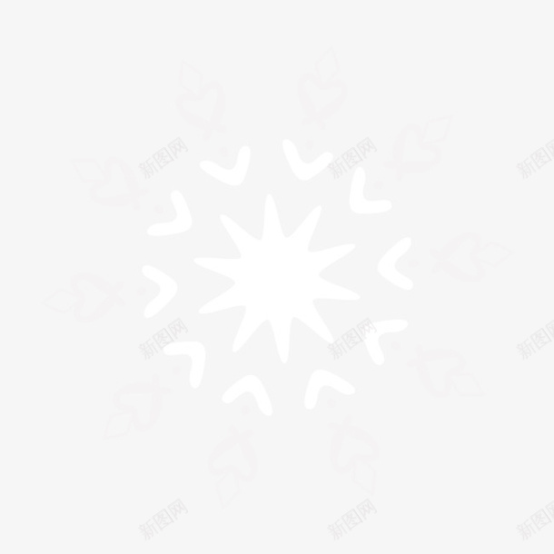 白色可爱花边装饰雪花png免抠素材_新图网 https://ixintu.com 可爱 白色 花边 装饰 雪花