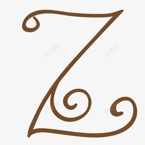 棕色花纹Zpng免抠素材_新图网 https://ixintu.com Z png图形 png装饰 字母 棕色 花纹 装饰