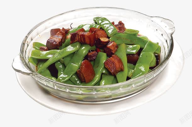红烧肉焖豆角png免抠素材_新图网 https://ixintu.com 中华美食 中国美食 产品实物 焖豆角 红烧肉 菜品 豆角 餐饮
