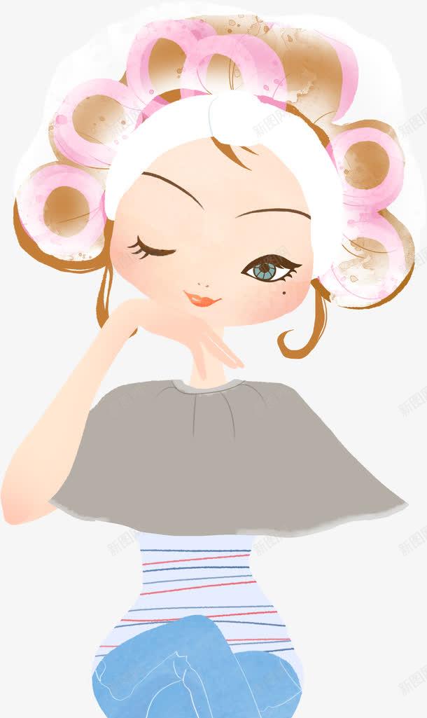 卡通做头发美女png免抠素材_新图网 https://ixintu.com PNG图片 做头发 免抠 卡通 可爱 广告设计 美女