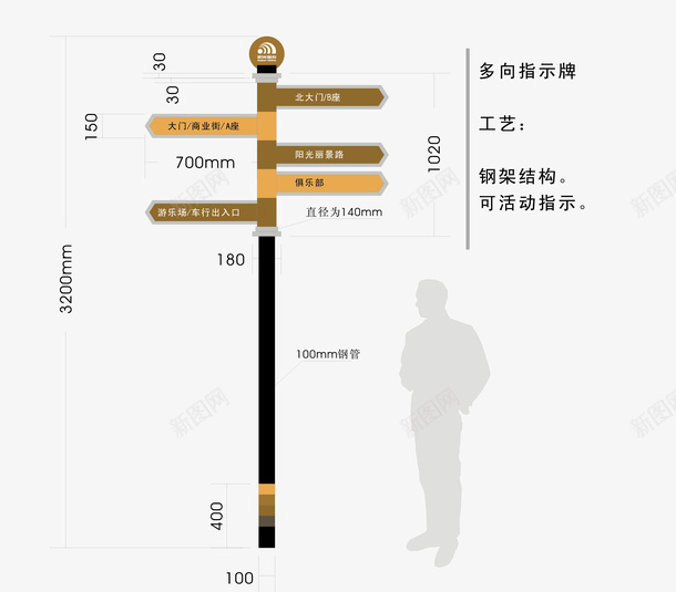 道路方向标识系统矢量图图标eps_新图网 https://ixintu.com 导视系统 方向 标识系统 道路 矢量图