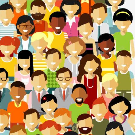 扁平化人群人物矢量图eps免抠素材_新图网 https://ixintu.com 人物 人群 扁平化 矢量图